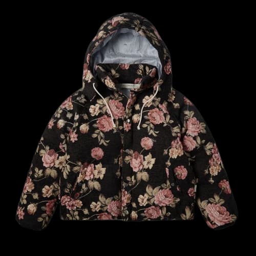 Advisory Board Crystals Floral Jacquard Puffer Jacket 'Black'