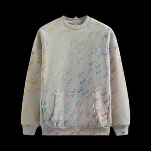 Kith For Advisory Board Crystals Rainbow Print Crewneck 'Grey'