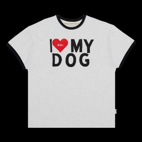 Advisory Board Crystals I Love My Dog Ring Tee 'Grey'