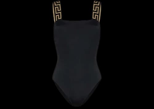 Versace Greca Key One-piece Swimsuit Black