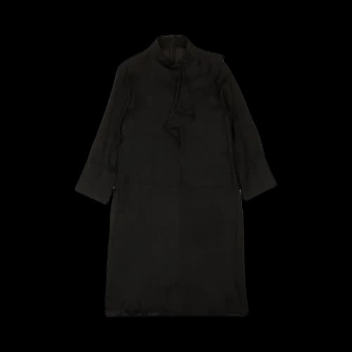 Marni Silk Ruffle Long-Sleeve Dress 'Black'