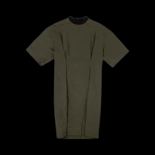 Marni Washed Linen Cotton Short-Sleeve Midi Dress 'Dark Olive'