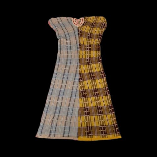 Marni Short-Sleeve Midi Sweater Dress 'Lemonade Check'