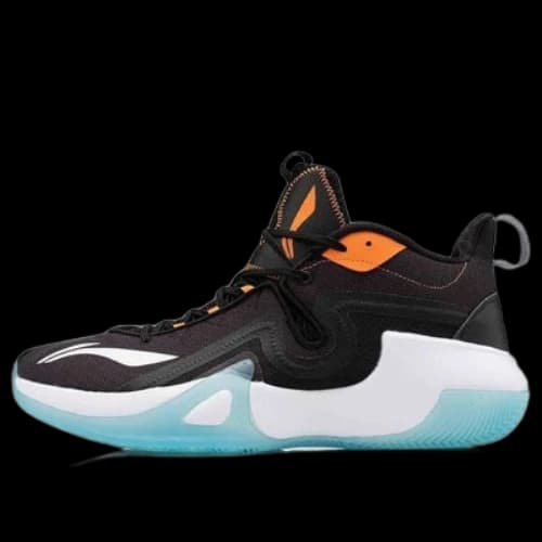 LI-NIng Bad Five Mid-top Basketball Competition Shoes Black/Blue