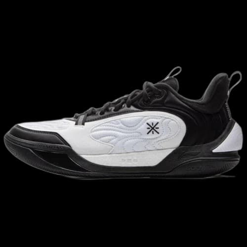 Li-Ning Li Ning Cushioning, Wear Resistant Low top Basketball Shoes Men's White Black