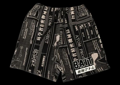 BAIT x Astro Boy Schematics Sweat Shorts Black