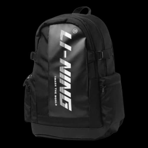 Li-Ning Logo Training Backpack 'Black White'