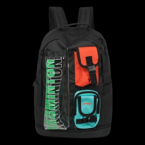 Li-Ning Graphic Multi Pocket Badminton Backpack 'Black Multi'