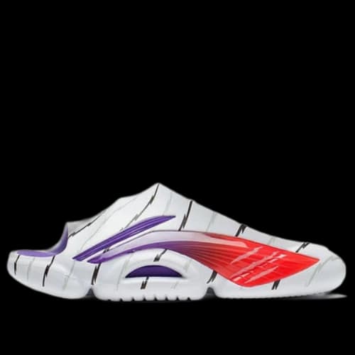 Li-Ning 8 PE Courtside Slides 'White Red'