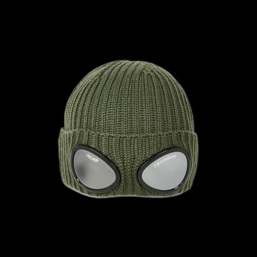 Palace x C.P. Company Peak Goggle Beanie 'Olive'