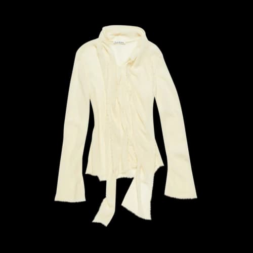 Acne Studios Crepe Scarf Blouse 'Warm White'