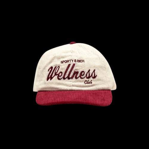 Sporty & Rich Wellness Club Corduroy Hat 'Merlot'