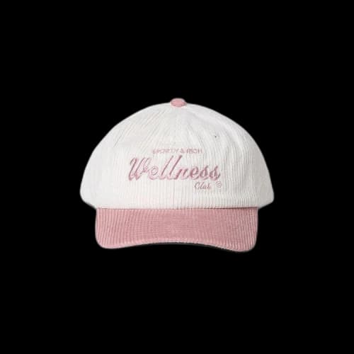 Sporty & Rich Wellness Club Corduroy Hat 'White/Rose'