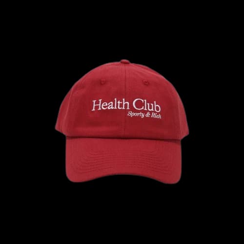 Sporty & Rich Health Club Hat 'Hibiscus/White'