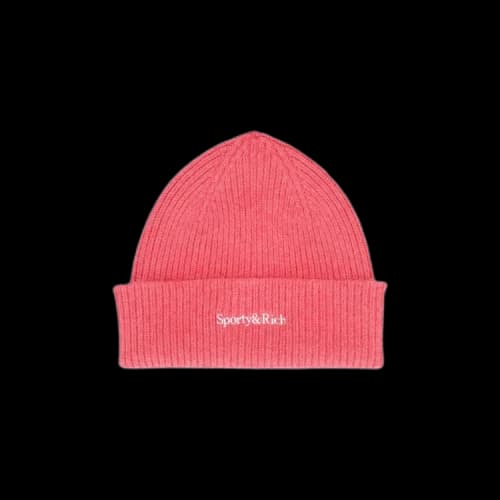 Sporty & Rich Serif Logo Beanie 'Strawberry'