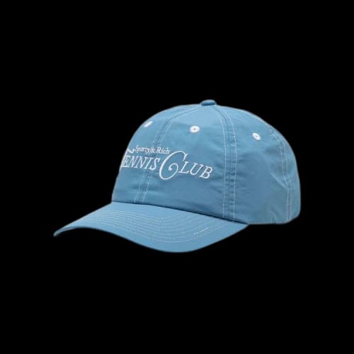 Sporty & Rich Rizzoli Tennis Nylon Hat 'Washed Hydrangea'