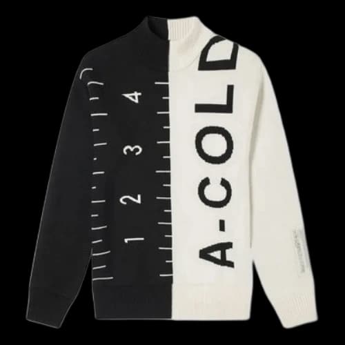 A-COLD-WALL* JACQUARD SPLIT GARMENT KNIT 'Black White'