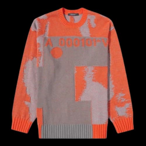 A-COLD-WALL* Erosion Oversized Crew Knit 'Volt Red'