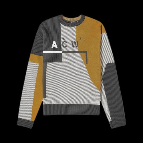 A-Cold-Wall* Geometric Knit Crewneck 'Bone'