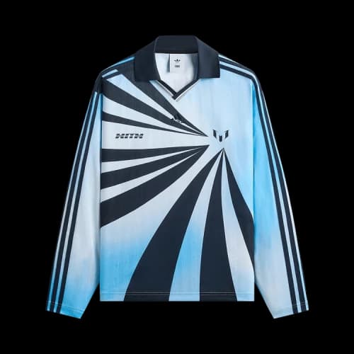 Kith x adidas Messi Football Blue Goalkeeper Long Sleeve Tee