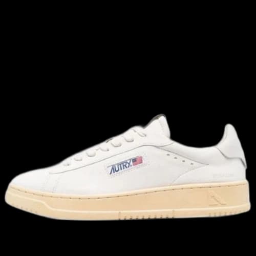 Autry Dallas Low Goatskin and Nubuck Leather 'White'