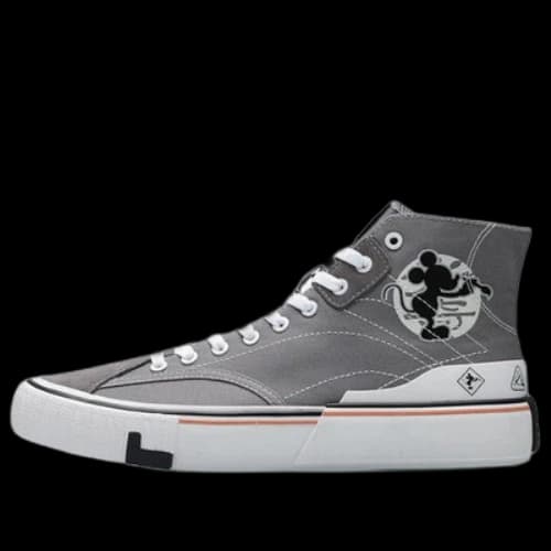 Li-Ning x Mickey Mouse Canvas HI Shoes 'Grey White'