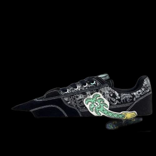 Li-Ning x Steven Harrington Hand-Plant Shoes 'Black Green' (Women's)