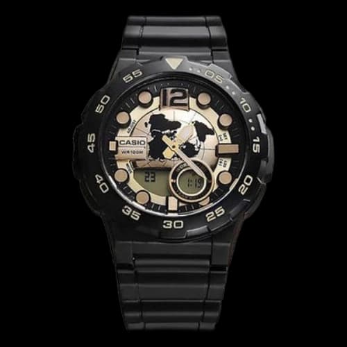 CASIO Male YOUTH Japan / South Korea Fashion Sports Mens BlackGold Analog