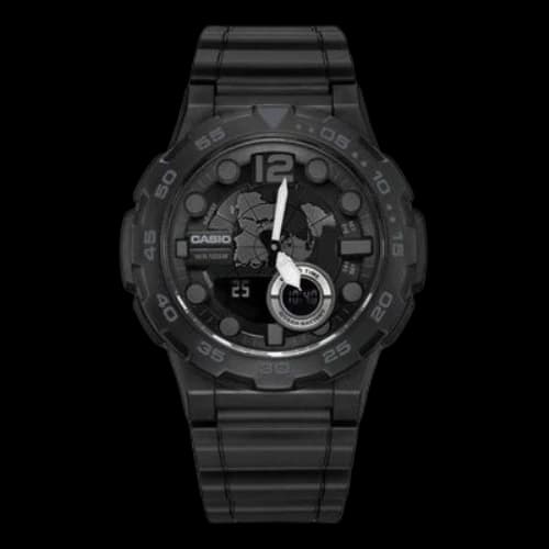 CASIO Waterproof Sports Mens Black Analog