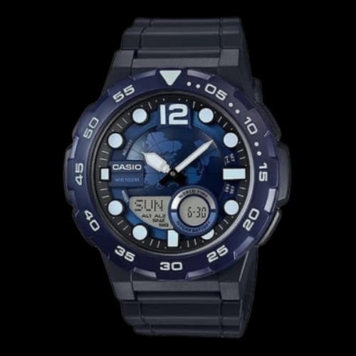 Casio Waterproof Analog-Digital Watch 'Black Blue'