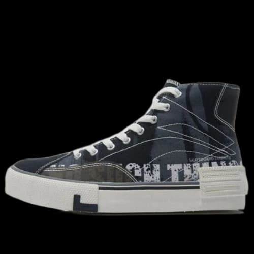 Li-Ning Lifestyle High Top Skate Shoes 'Black White' (Women's)