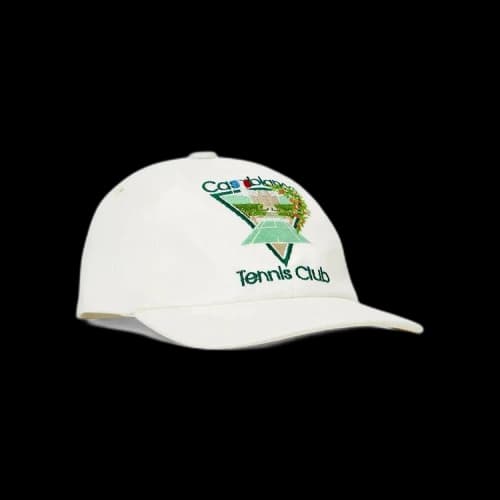 Casablanca Tennis Club Icon Embroidered Cap 'White'