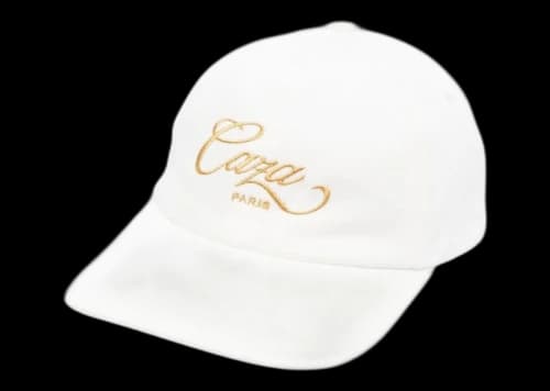 Casablanca Caza Embroidered Baseball Cap White/Gold