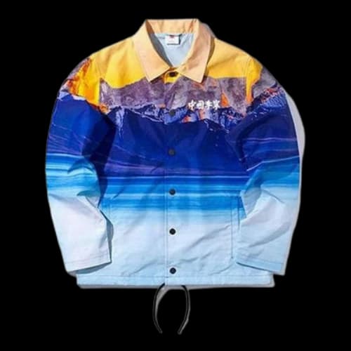 Li-Ning Sports Fashion Series Blue Printing Jacket 'Sky'