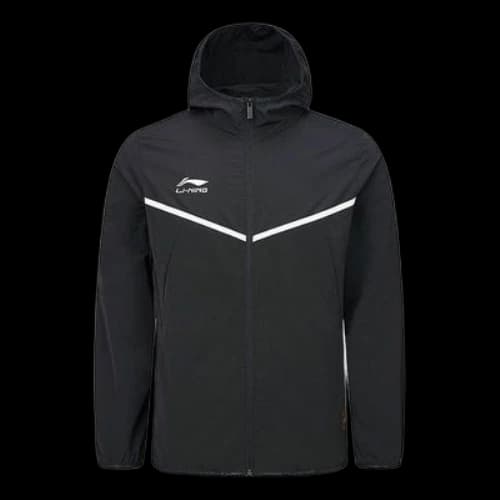 Li-Ning Logo Sports Full Zip Hooded Jacket 'Black'