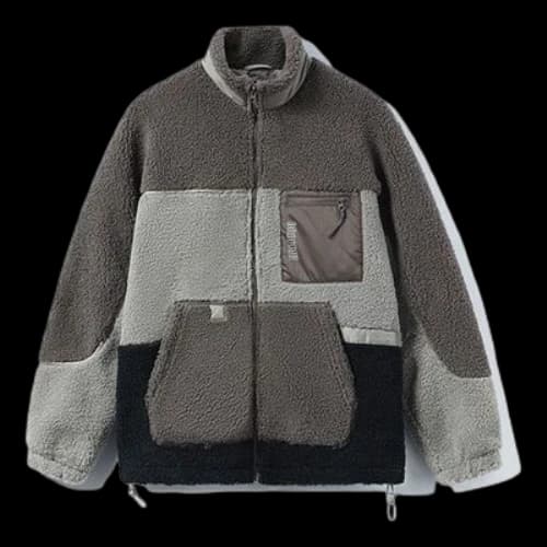 Li-Ning BadFive Logo Color Block Polar Fleece Jacket 'Grey'
