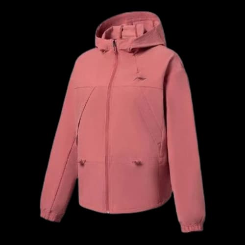 Li-Ning Loose Windproof Hooded Long Sleeves Jacket 'Orange Red' (Women's)