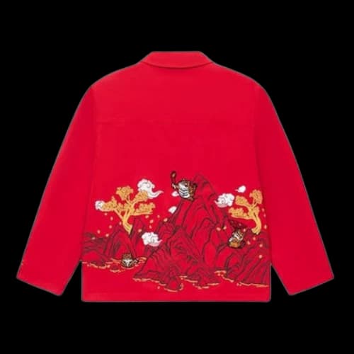 Li-Ning Sports Stylish Series Gold Subject Pattern Jacket 'Red'