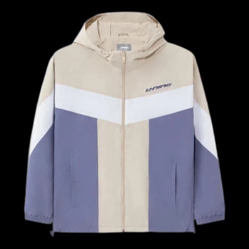 Li-Ning Sports Living Series Colorblock Zipper Hooded Jacket 'Beige White Blue'