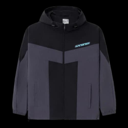 Li-Ning Sports Living Series Colorblock Hooded Jacket 'Grey Black'