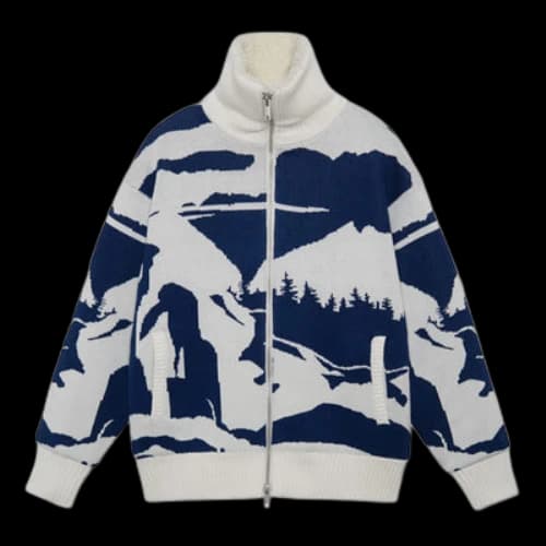 Li-Ning Catwalk Fleece Lined Stay Warm Jacket 'Creamy White Blue'