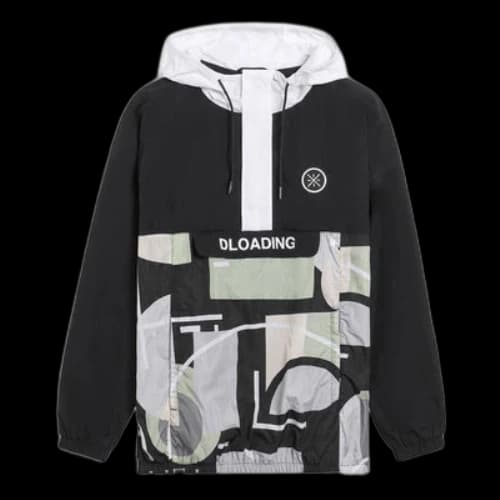 Li-Ning Way Of Wade Dloading Graphic Half Zip Windbreaker 'Black White'