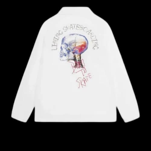 Li-Ning Skateboarding Graphic Loose Fit Coach Jacket 'White'