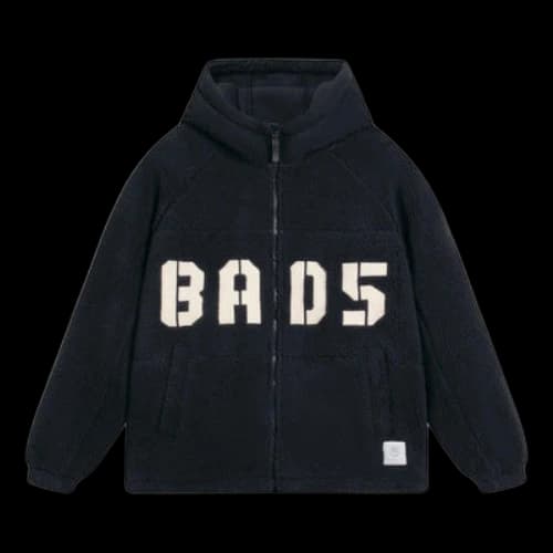 Li-Ning BadFive Logo Fleece Full Zip Jacket 'Black White'