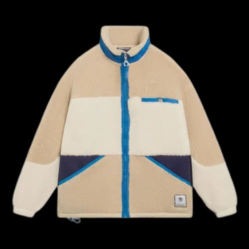 Li-Ning BadFive Graphic Color Block Polar Fleece Jacket 'Khaki Blue'