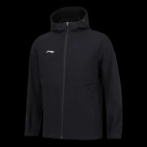 Li-Ning Logo Fleece Full Zip Hooded Jacket 'Black'