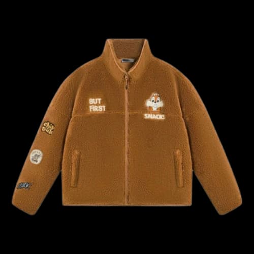 Li-Ning x Disney Chip 'n Dale Graphic Polar Fleece Jacket 'Brown' (Women's)