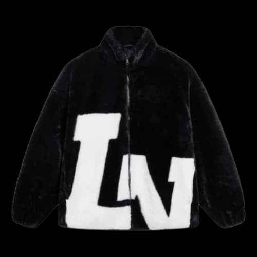 Li-Ning Big Logo Polar Fleece Jacket 'Black White'