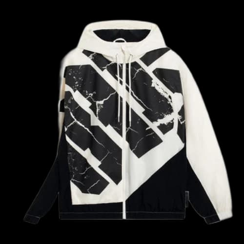 Li-Ning BadFive Woven Hooded Windbreaker 'White Black'