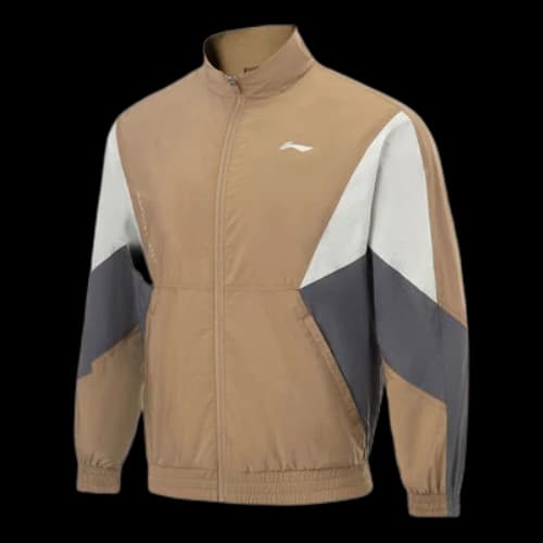 Li-Ning Logo Color Block Training Waterproof Jacket 'Light Brown Grey'